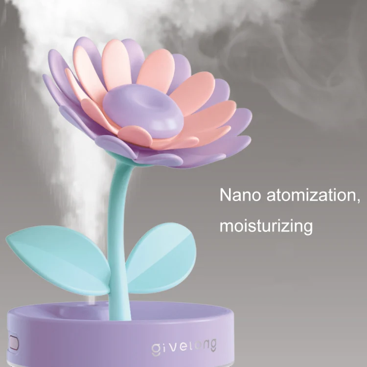 Flower Spray Hhydrating Colorful Atmosphere Light USB Aromatherapy Humidifier, Color: Gardenia Green - Image 4