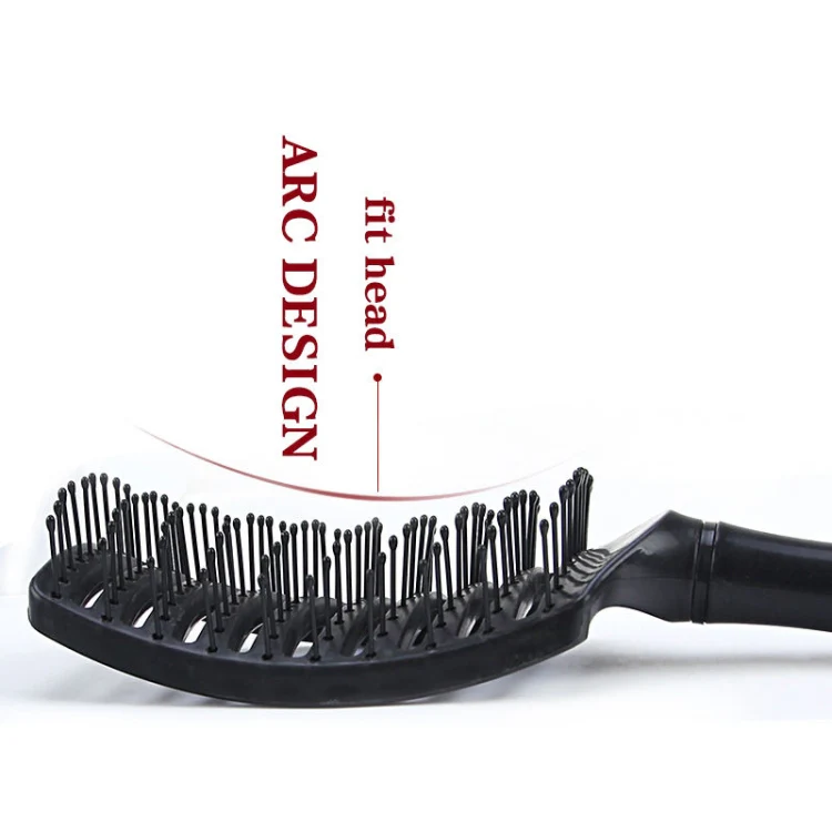 Fluffy Rib Comb Massage Comb(Green Round Handle) - Image 5