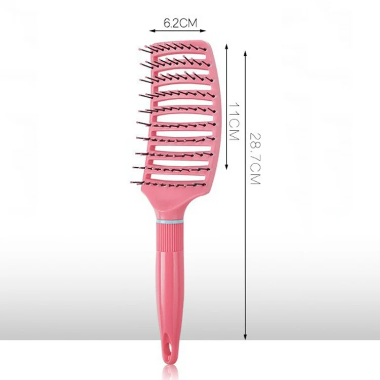 Fluffy Rib Comb Massage Comb(Green Tip Handle) - Image 3