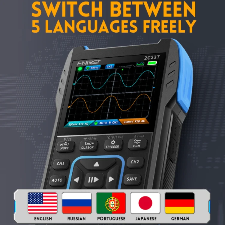 FNIRSI 3 In 1 Handheld Digital Oscilloscope Dual-Channel Multimeter, Specification: Upgrade - Image 8