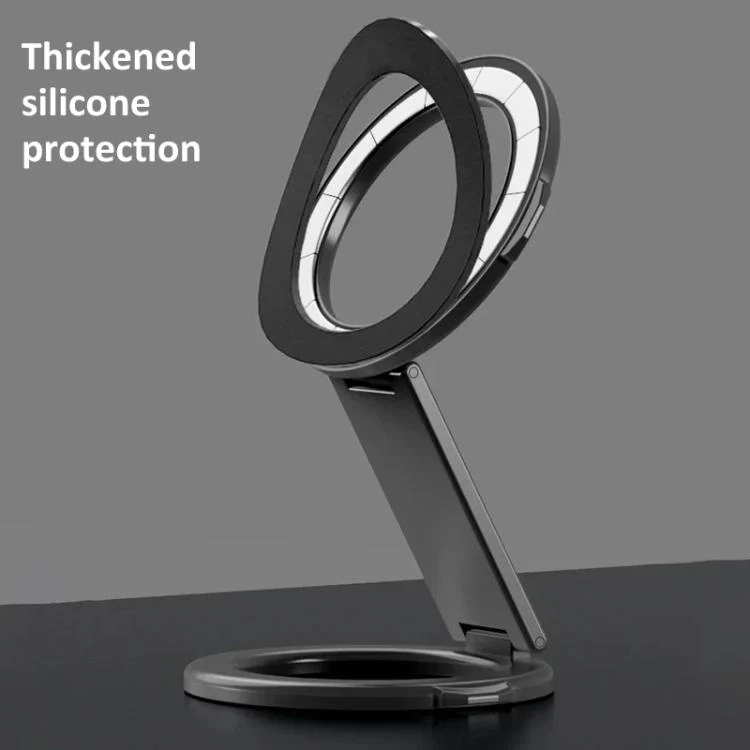 Foldable Double-sided Magnetic Phone Holder Gym Car Universal Stand, Spec: Mirror Type Silver - Image 6
