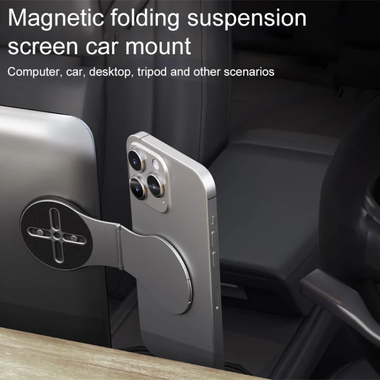Folding Magnetic Desktop Phone Holder(Black) - Image 3