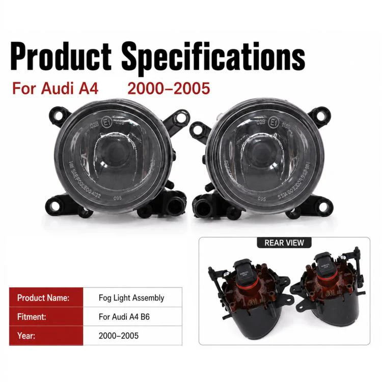 For 2000-2005 Audi A4 / RS4 Fog Lights 8E0941700 / 8E0941699(Right) - Image 5