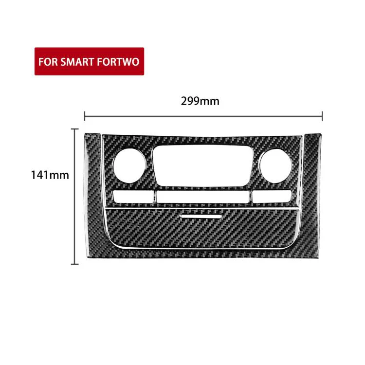 For 2011-2015 Mercedes-Benz Smart 3pcs /Set CD Panel Stickers(Red) - Image 3