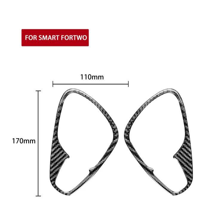 For 2011-2015 Mercedes-Benz Smart Fortwo 2pcs /Set Door Handle Stickers(Black) - Image 3