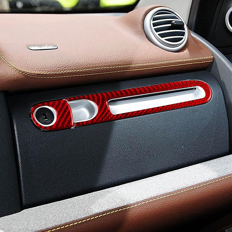 For 2011-2015 Mercedes-Benz Smart Left-Hand Drive 2pcs /Set Glove Box Handle Stickers(Red)