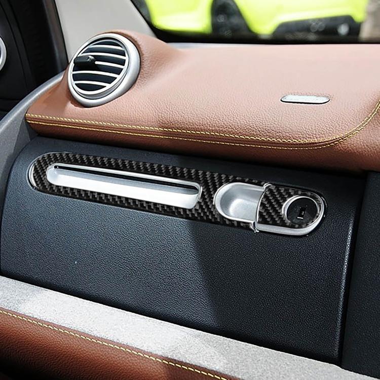 For 2011-2015 Mercedes-Benz Smart Right-Hand Drive 2pcs /Set Glove Box Handle Stickers(Black)