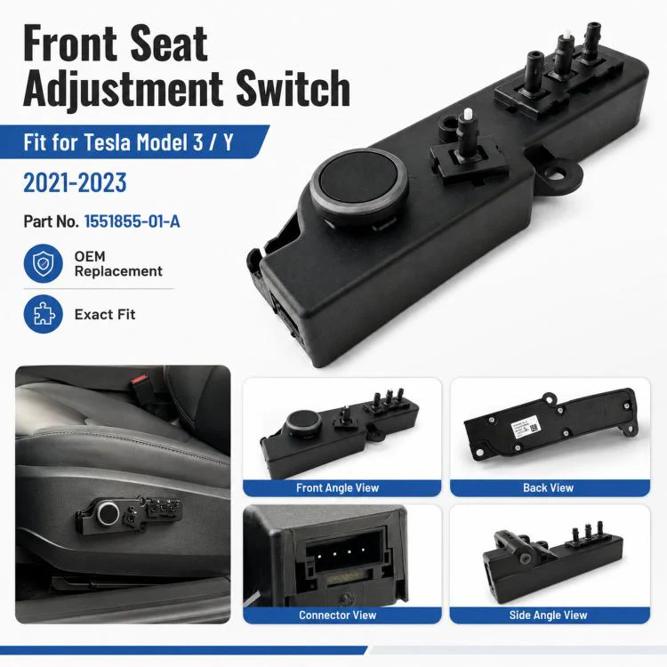 For 2021-2023 Tesla Model 3 / Y Front Seat Adjustment Switch 1551855-01-A(Left) - Image 3