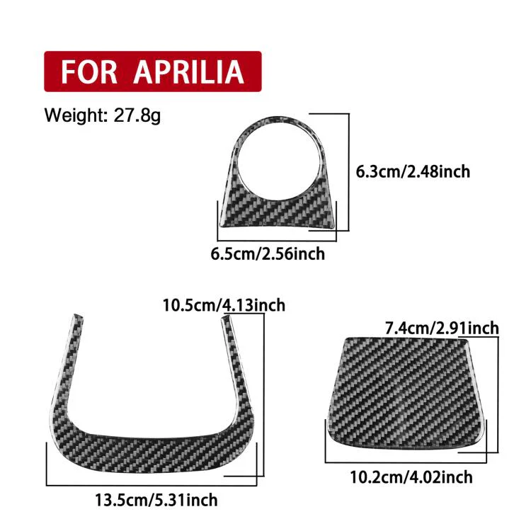 For 2021-2025 Aprilia RS 660 3pcs /Set Ignition Zone Decorative Stickers(Black) - Image 3