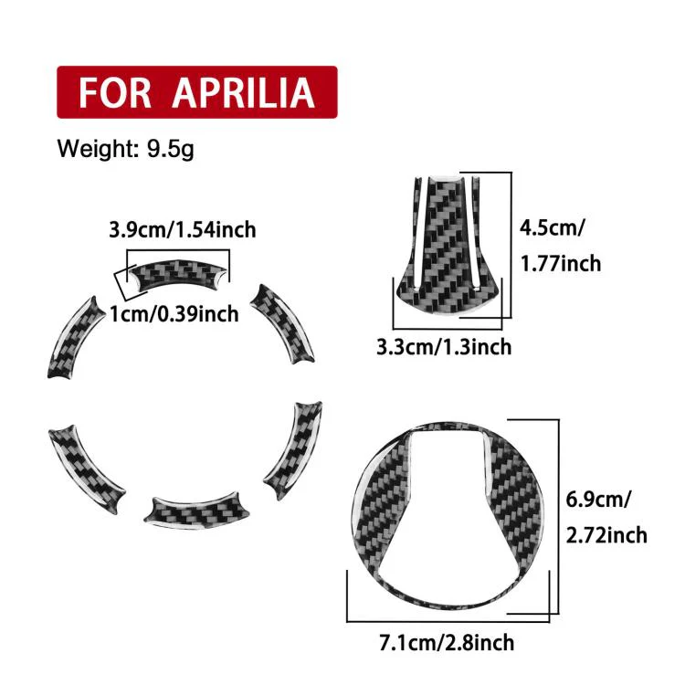 For 2021-2025 Aprilia RS 660 8pcs /Set Fuel Tank Cap Sticker(Red) - Image 3