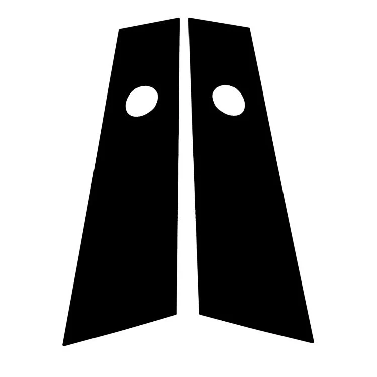 For 2023-2024 Tesla Model 3 2pcs /Set B-pillar Decorative Sticker for Left and Right Drive(黑色)