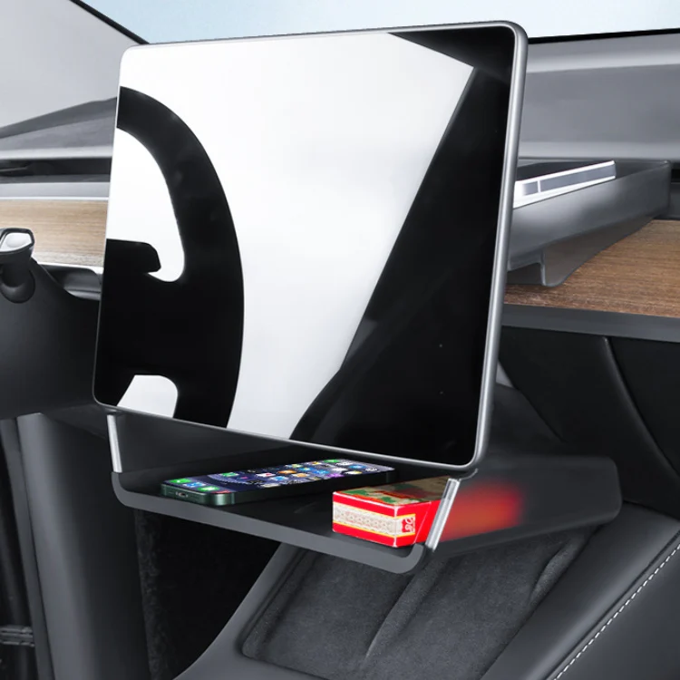 For 2024 Tesla Model 3 Screen Storage Box, Color: Translucent Black + Black - Image 7