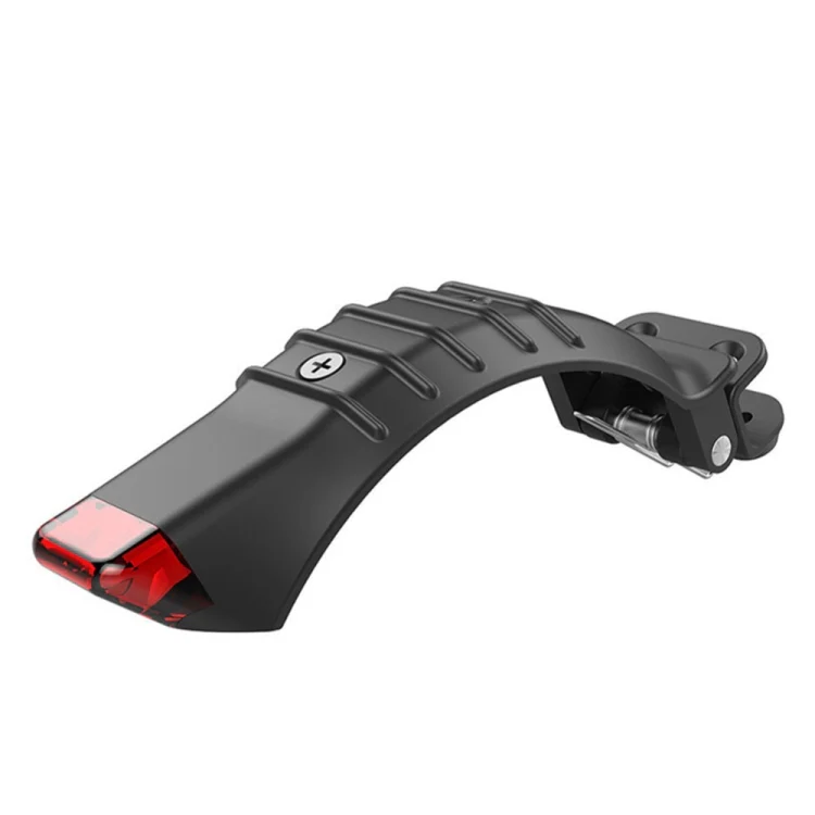 For 5 inch / 5.5 inch / 6.5 inch Electric Scooter Carbon Fiber Aluminum Alloy Rear Fender with LED Tail Light(Black) - Image 2