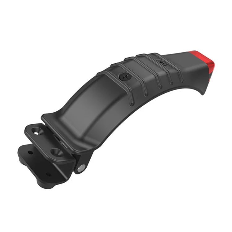 For 5 inch / 5.5 inch / 6.5 inch Electric Scooter Carbon Fiber Aluminum Alloy Rear Fender with LED Tail Light(Black) - Image 3