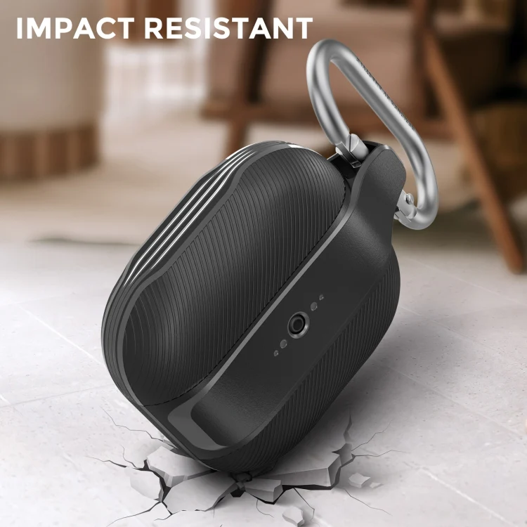 For AirPods 3 AhaStyle PT179 TPU+Silicone Split Protective Case(Black) - Image 6