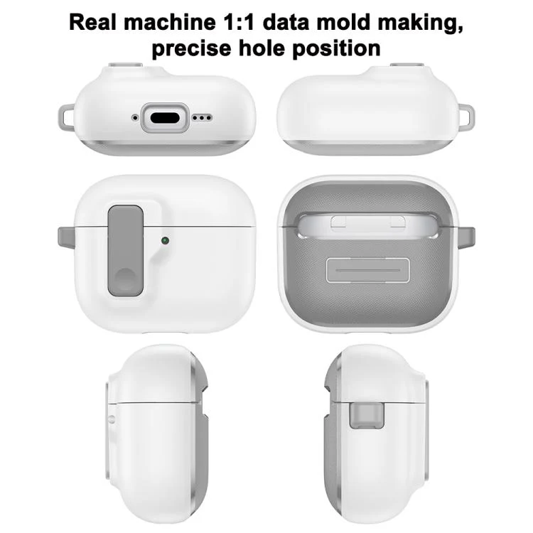 For AirPods 3 Automatic Switch Lock Bluetooth Earphone Shockproof Protective Case(White) - Image 3
