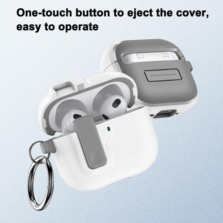 For AirPods 3 Automatic Switch Lock Bluetooth Earphone Shockproof Protective Case(White) - Image 4