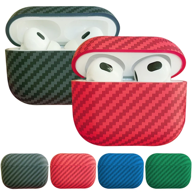 For AirPods 3 Carbon Fiber TPU Frosted Earphone Protective Case(Green) - Image 2