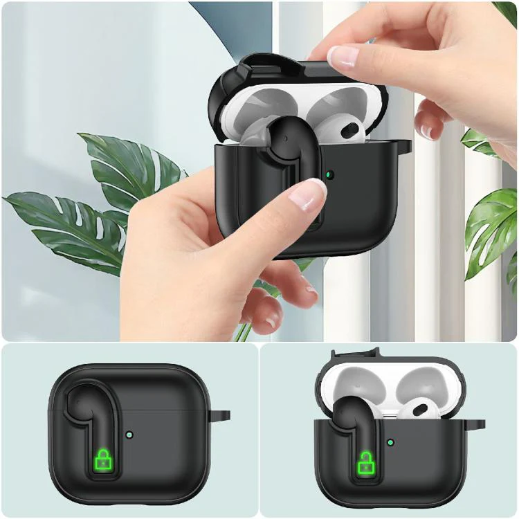 For AirPods 3 Colorful Lock Earphones Protective Case(Red) - Image 3
