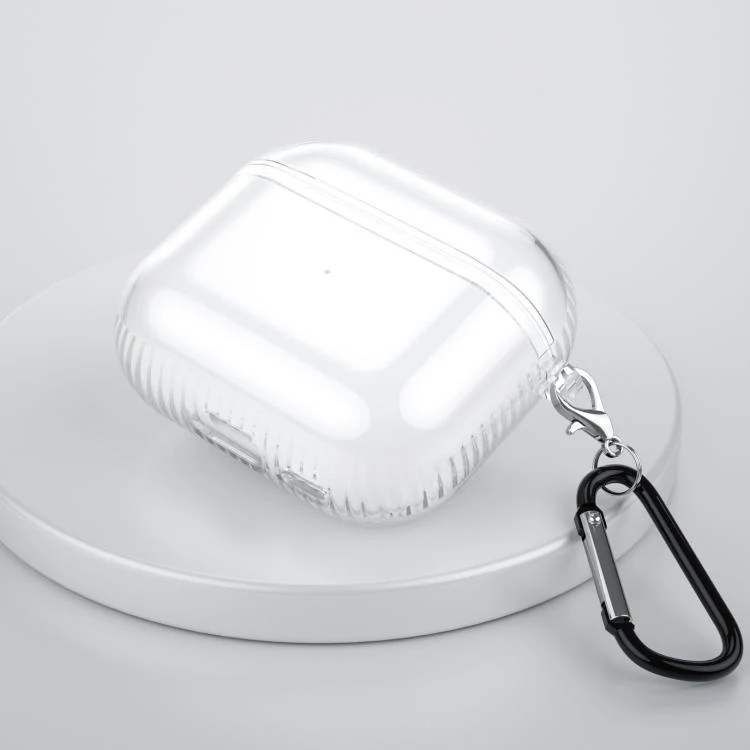 For Airpods 3 Corrugated Shockproof Air-Cushioned Earphone Protective Cover(Transparent)