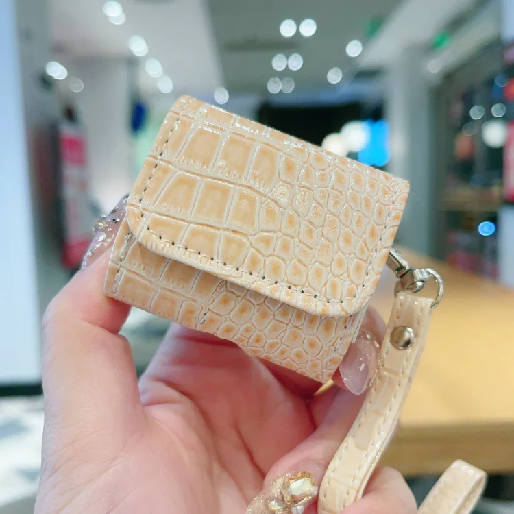 For AirPods 3 Crocodile Texture Earphones Protective Case(Light Yellow) - Image 2