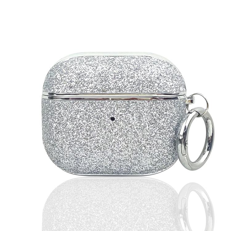 For AirPods 3 Electroplating Glitter Powder Wireless Earphone Protective Case(Silver)
