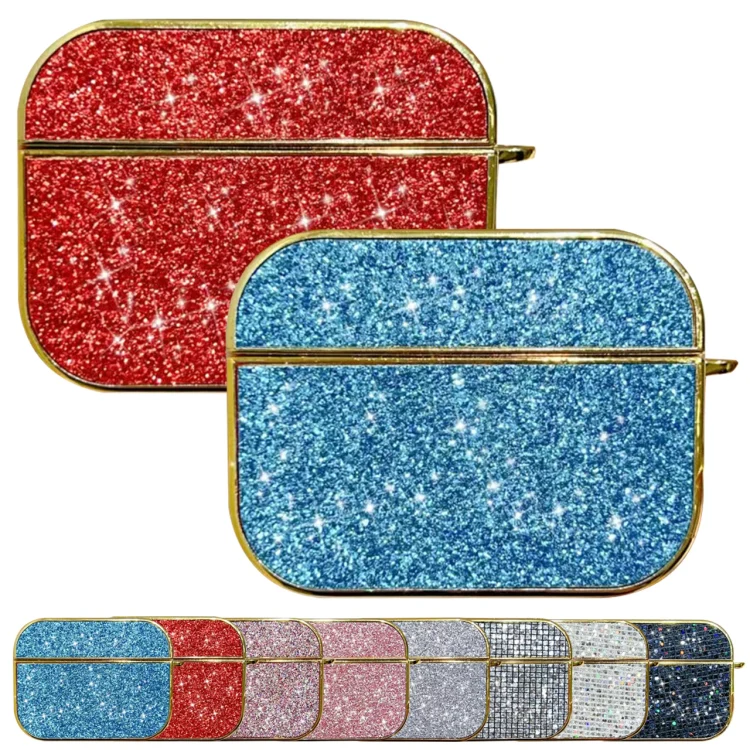 For AirPods 3 Glitter Wireless Earbuds Box Protective Case(Black) - Image 2