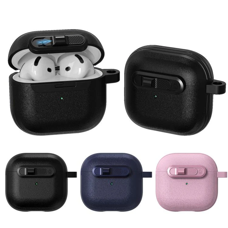 For AirPods 3 Starry Texture Lock Buckle Shockproof Earphones Case(Black) - Image 3