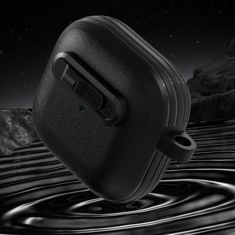 For AirPods 3 Starry Texture Lock Buckle Shockproof Earphones Case(Black) - Image 5