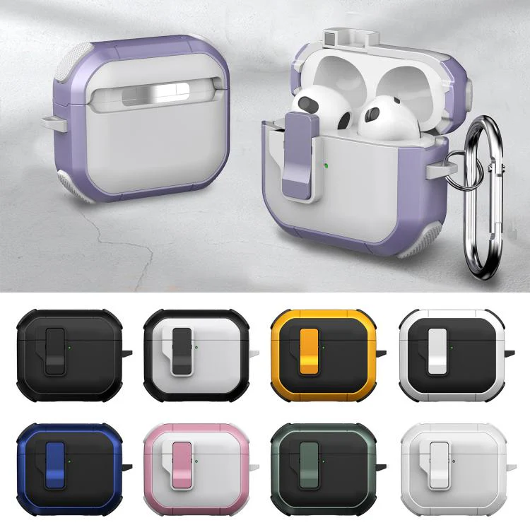 For AirPods 3 Starship Wireless Earphones Case with Magnetic Switch(White) - Image 2