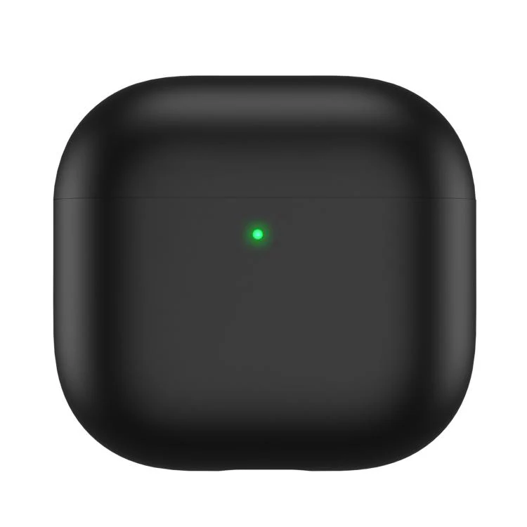 For AirPods 4 AhaStyle WG172 Shockproof Dustproof Silicone Earphone Case(Black)