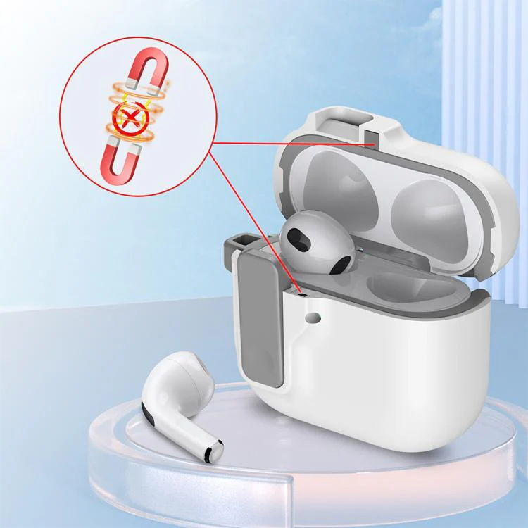 For AirPods 4 XDcase Armor Full-body Earphone Case with Hook & Security Lock(Mint Green) - Image 5
