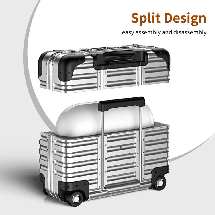 For AirPods Pro 2 / 1 XDcase Suitcase Design PC Hybrid TPU Earphone Case with Holder(Silver) - Image 9