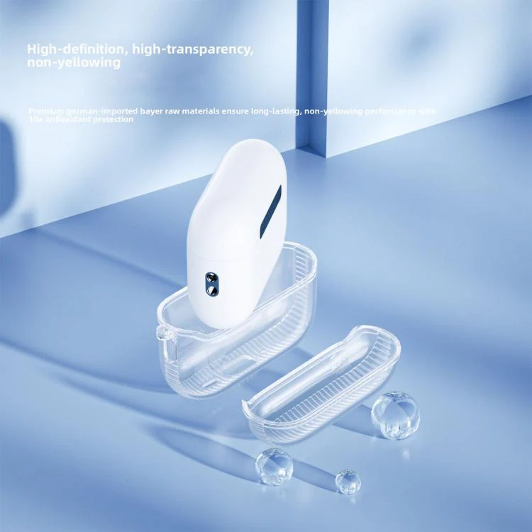 For Airpods Pro 2 Integrated Air-Cushioned Shockproof Full-Coverage Earphone Case(Translucent Gray) - Image 4