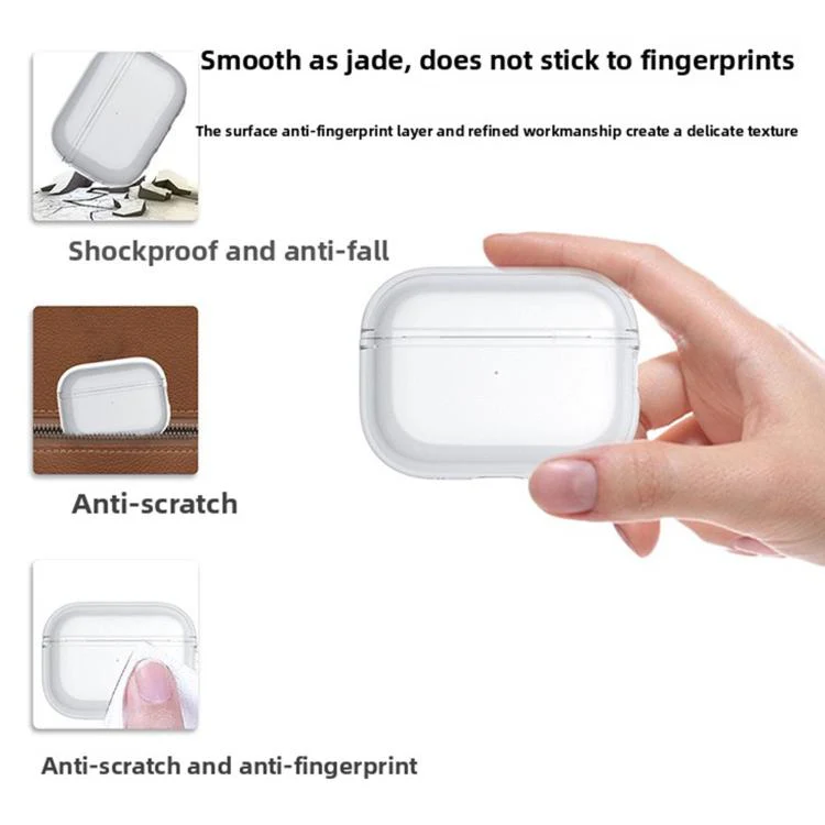 For Airpods Pro 2 Precision-Cut Full-Coverage Shockproof Solid-Color Soft Protective Cover(Black) - Image 5