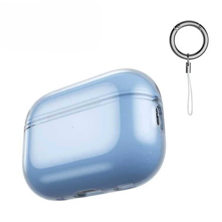 For Airpods Pro 2 Precision-Cut Full-Coverage Shockproof Solid-Color Soft Protective Cover(Blue)