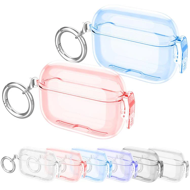 For Airpods Pro 2 Snap-on Shockproof Switch Soft Case Protective Cover(Transparent) - Image 6