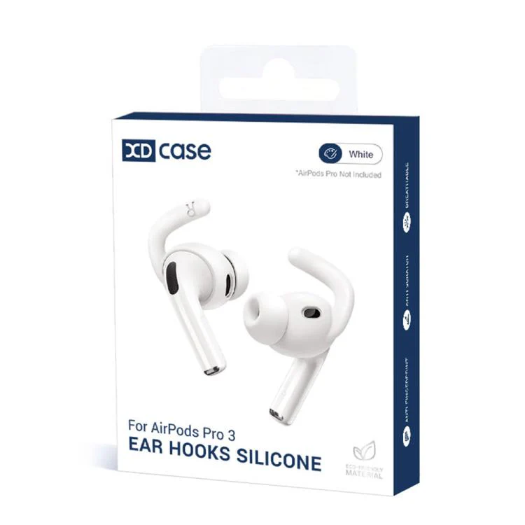 For AirPods Pro 3 XDcase 6 Pairs Silicone Anti-slip Sports Ear Covers with Storage Case & Carabiner(Black) - Image 7