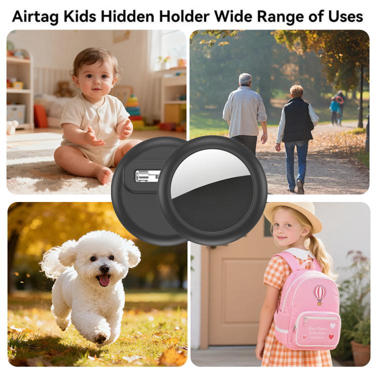 For AirTag 2nd Gen / 1st Gen XDcase Silicone Waterproof Protective Case with Pin(Transparent Fluorescence) - Image 7