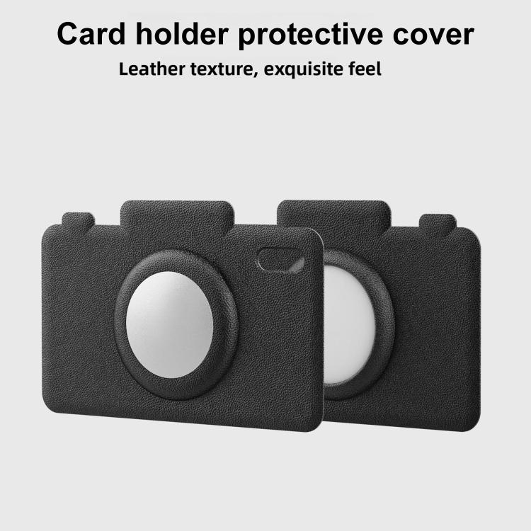 For AirTag 2nd Gen / AirTag 1st Gen Card Holder Wallet Anti-Lost Device Vegan Leather Protective Cover - Image 5