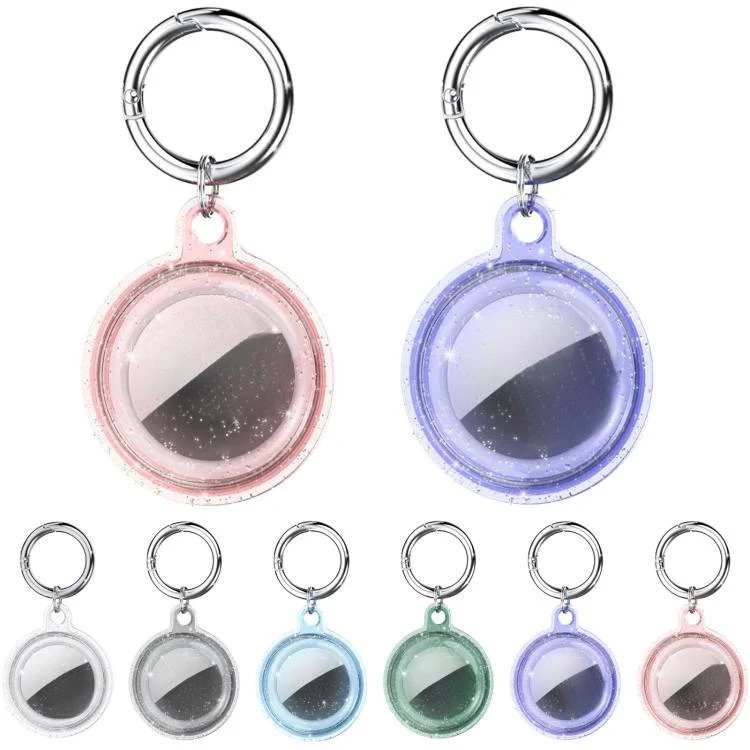 For AirTag 2nd Gen / AirTag 1st Gen Glitter TPU Full-Coverage Keychain Cover(Glitter Purple) - Image 5