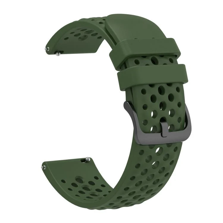 For Amazfit Active Max Silicone Soft Case and Solid Color Perforated Silicone Watch Band(Dark Green) - Image 4