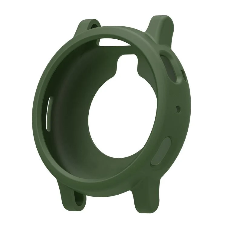 For Amazfit Active Max Silicone Soft Case and Solid Color Perforated Silicone Watch Band(Dark Green) - Image 6
