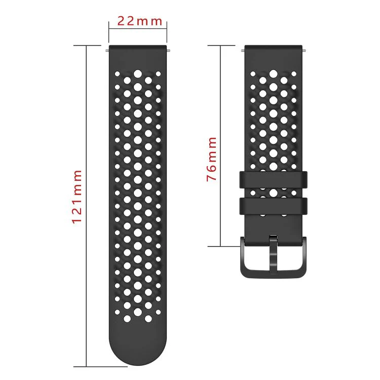 For Amazfit Active Max Silicone Soft Case and Solid Color Perforated Silicone Watch Band(Pink) - Image 10