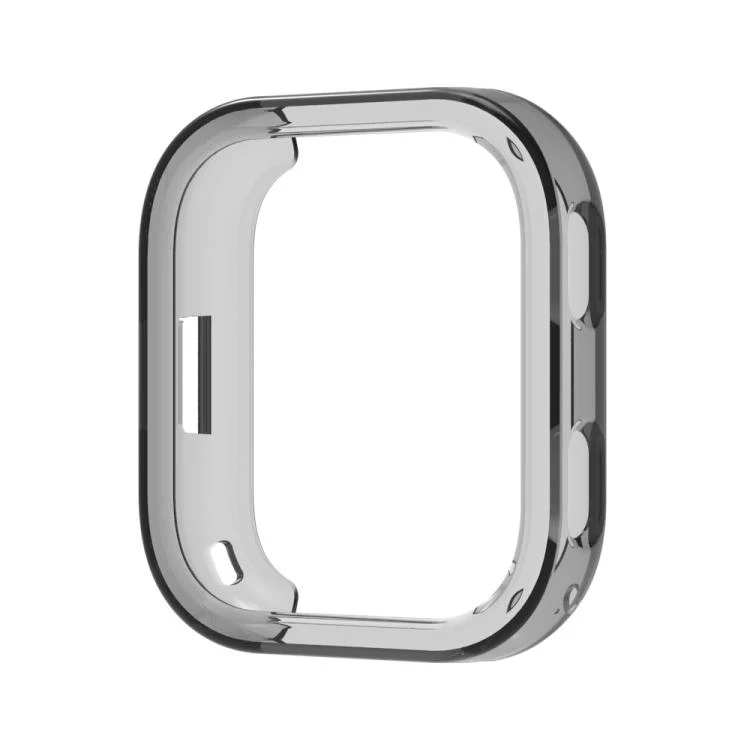 For Amazfit Bip Max Candy Color Half Coverage Hollow TPU Watch Protective Case(Transparent Black)
