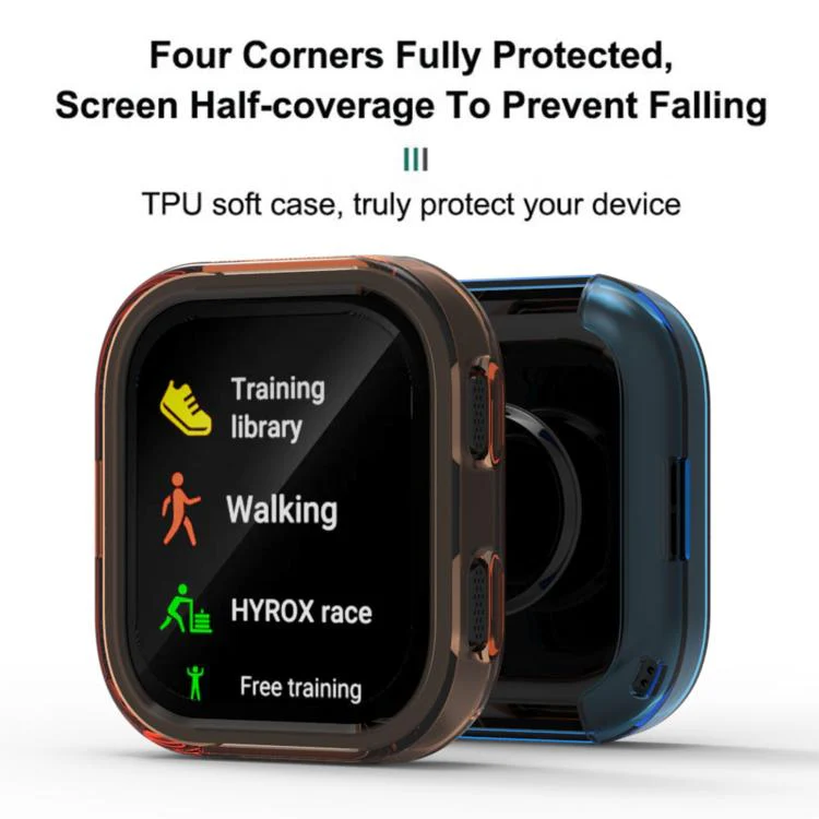 For Amazfit Bip Max Candy Color Half Coverage Hollow TPU Watch Protective Case(Transparent Purple) - Image 4