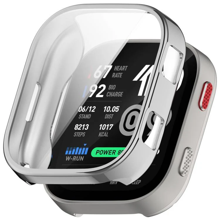 For Amazfit Bip Max Electroplated TPU Full Coverage Watch Protective Case(Silver)