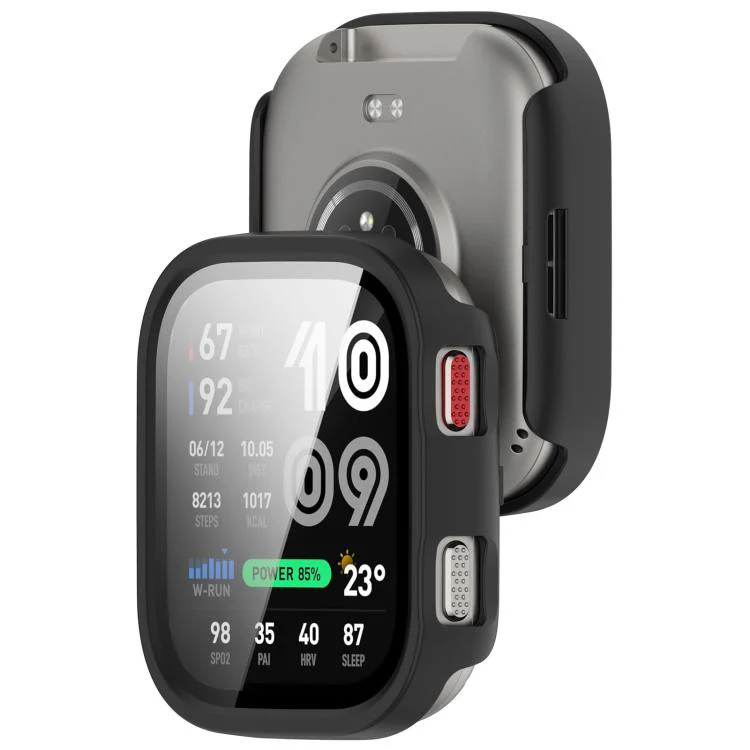 For Amazfit Bip Max Tempered Film Integrated PC Watch Protective Case(Matte Black) - Image 5