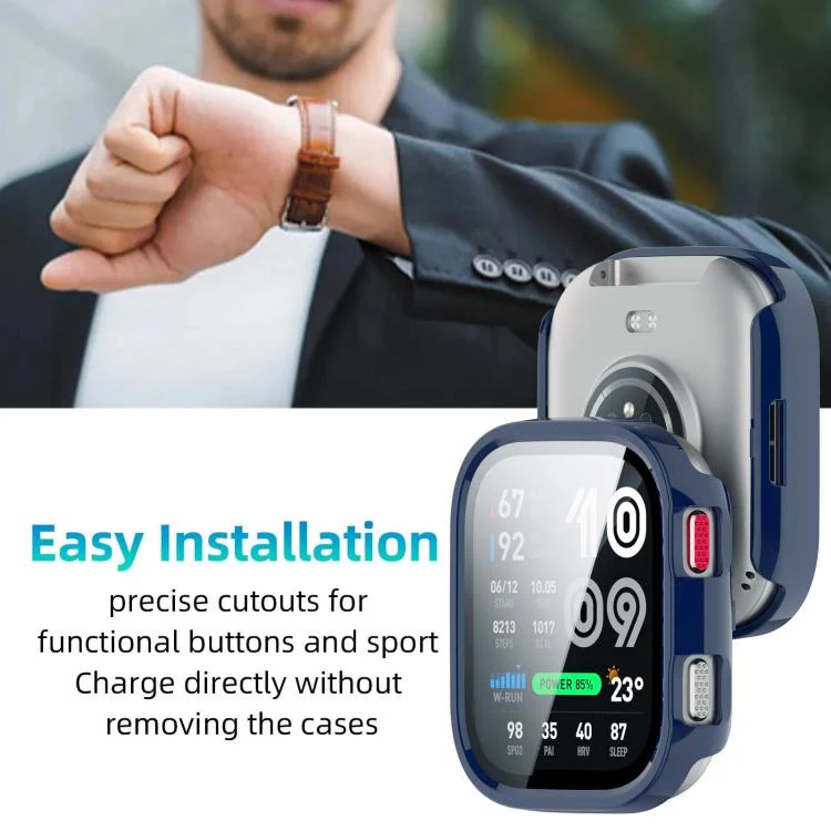 For Amazfit Bip Max xDfind Film Integrated PC Watch Protective Case(Ink Blue) - Image 7