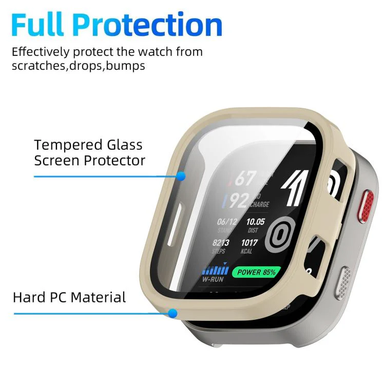 For Amazfit Bip Max xDfind Film Integrated PC Watch Protective Case(Ivory White) - Image 5